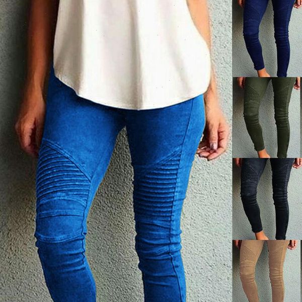 

women pants plus size trousers jeans high waist black for elastic skinny stretch pencil, Black;white