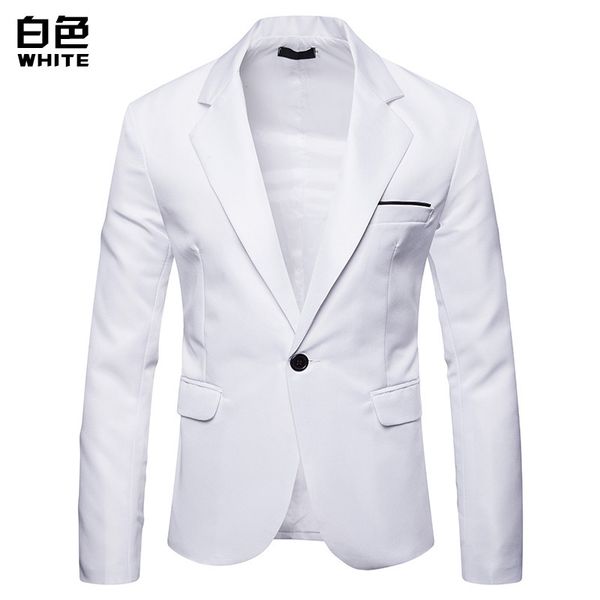 

fashion suits platform autumn and winter men's business leisure large size jacket blazer, White;black