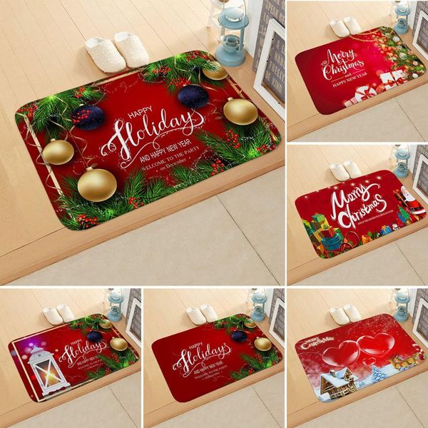

carpets merry christmas doormat anti-slip absorb water bath mat bathroom home kitchen bedroon floor entrance 40*60cm dd-0109