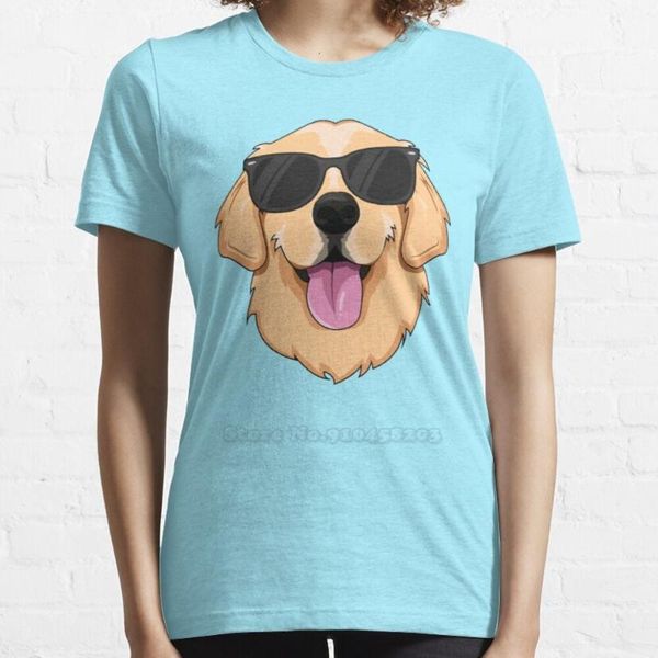 

women's t-shirt golden retriever t - shirt for kids boys girls sunglasses pet summer lovely design hip hop, White