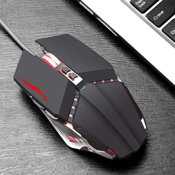 

mice gaming mouse professional wired game usb 4800dpi adjustable led breathing light optical mause 2021