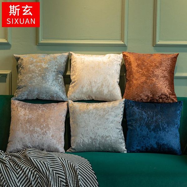 

45x45cm modern simple soft velvet pillowcase sofa cushion cover solid color pillow case home decoration drop at133 cushion/decorative