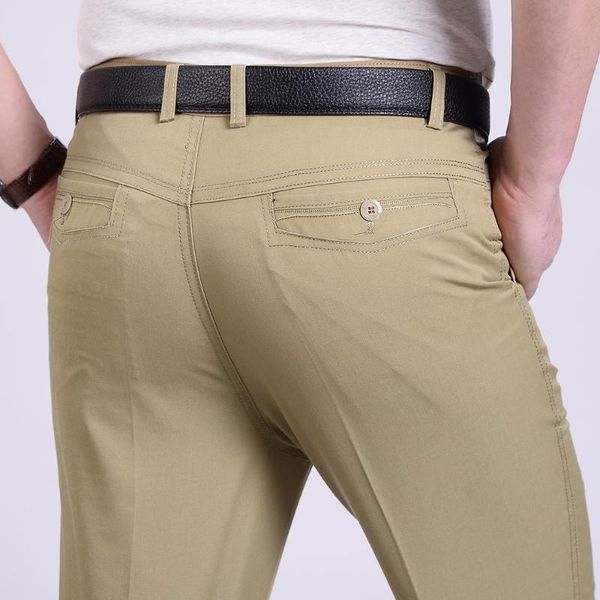 

women's pants & capris mrmt 2021 brand men's casual thin section high waist deep crotch straight loose middle aged trousers dad ou, Black;white