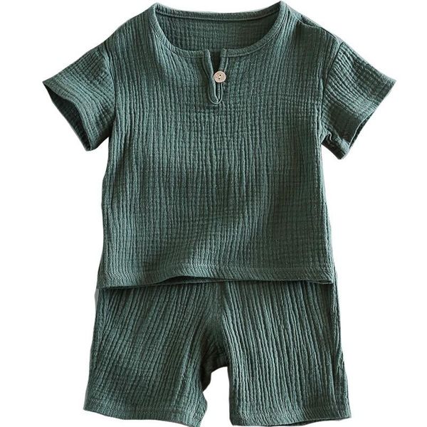 

clothing sets 2pcs children baby girls sports solid kids boys shirts toddler shorts summer casual wholesale clothes 1-6y, White