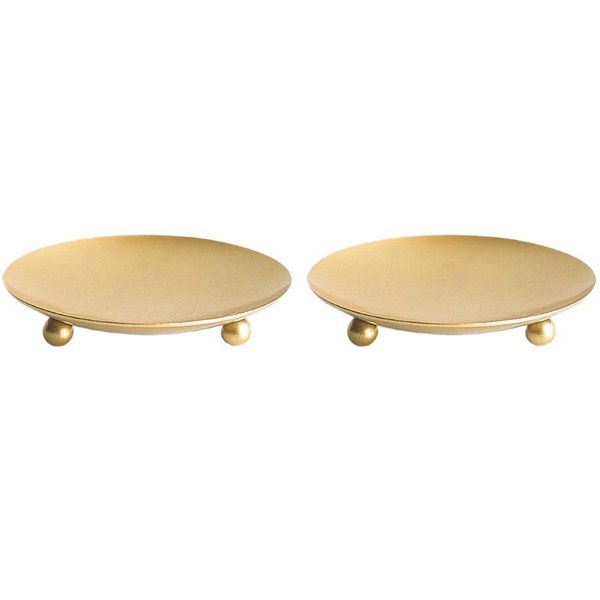 

candle holders 2 pack iron plate holder decorative pillar pedestal candlestick for led and wax candles