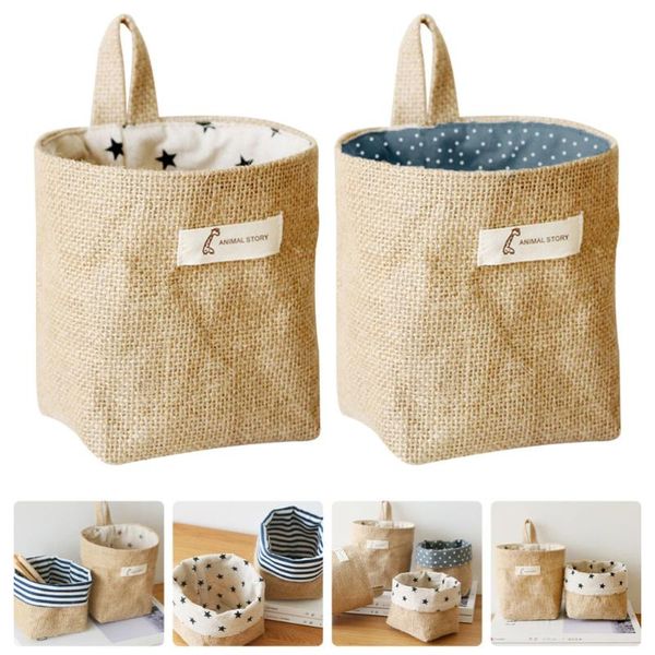 

storage bags 2pcs hanging bag practical grocery pouch door wall