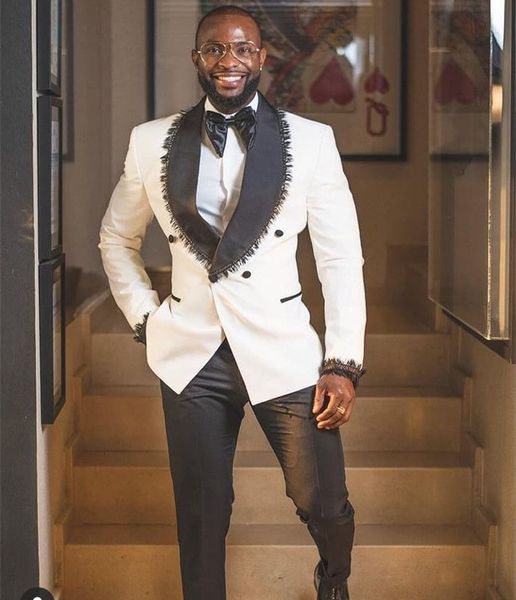 

men's suits & blazers male black lapel blazer, jacket + pants, slim fit, men's suits, wedding, engagement u2dz, White;black