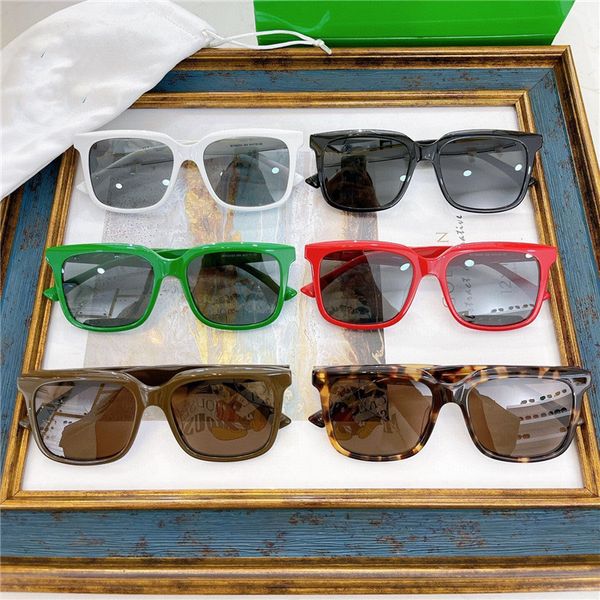 

2021 box plate uv resistant sunglasses star net red same face small sunglasses bv1094, White;black