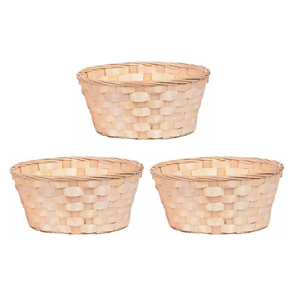 

storage baskets 3pcs durable bamboo useful lightweight for home
