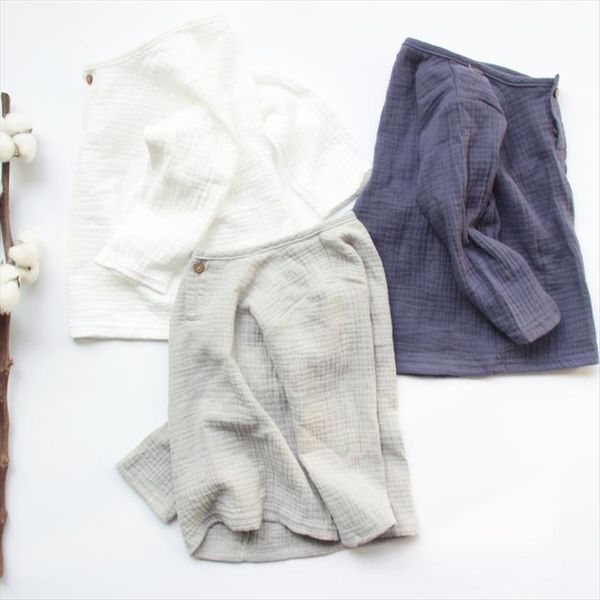 

girls tshirts kids cotton clothes children t shirts for baby boys solid long sleeve summer linen, Blue