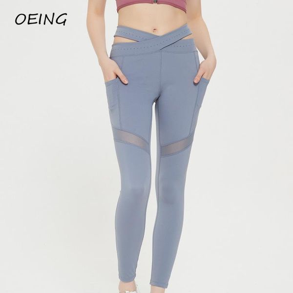 

yoga outfit women workourt clothes pants with pocket seamless sport leggings gym clothing