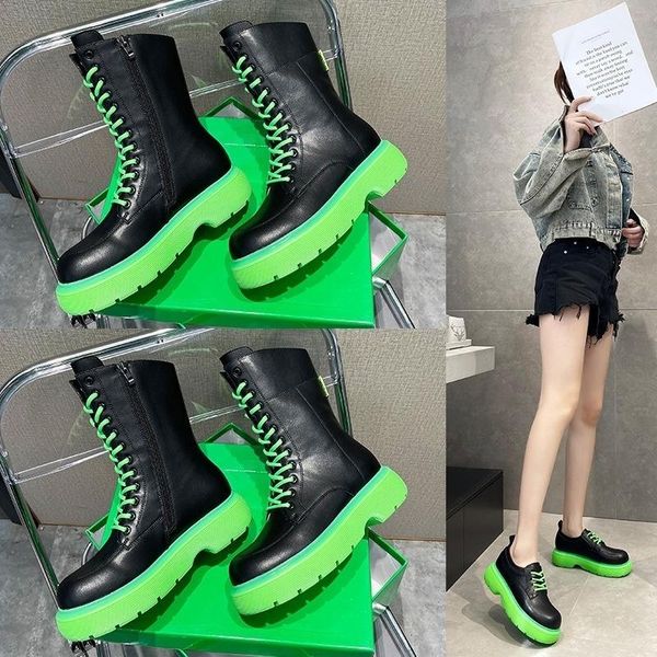 

dress shoes boots women's leather in autumn and winter 2021, Black