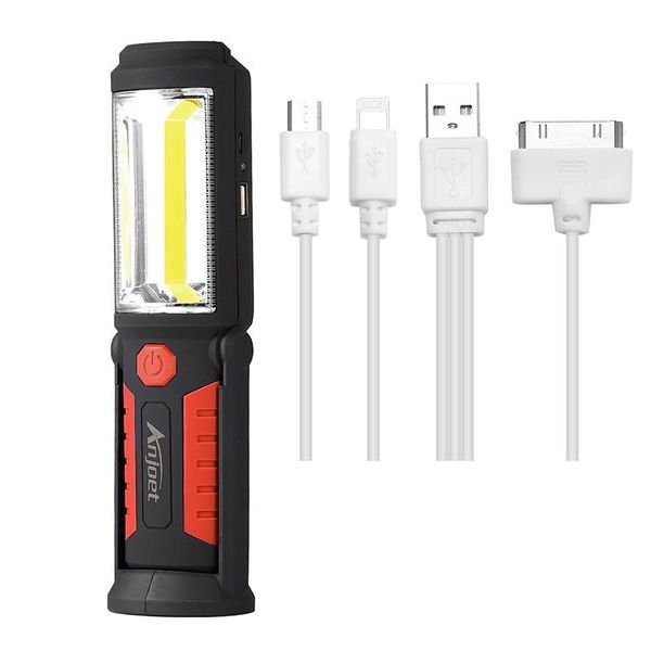 

multifunction usb rechargeable 36+5 led outdoor work stand light magnet+hook+mobile power for phone lanterna lamp flashlights tor torches