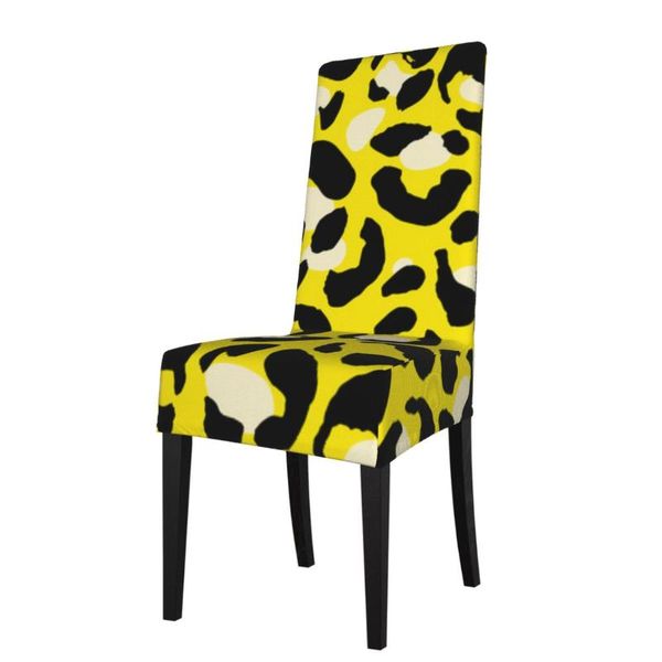 

leopard print chair cover stretch home dining elastic covers multifunctional spandex cloth universal size