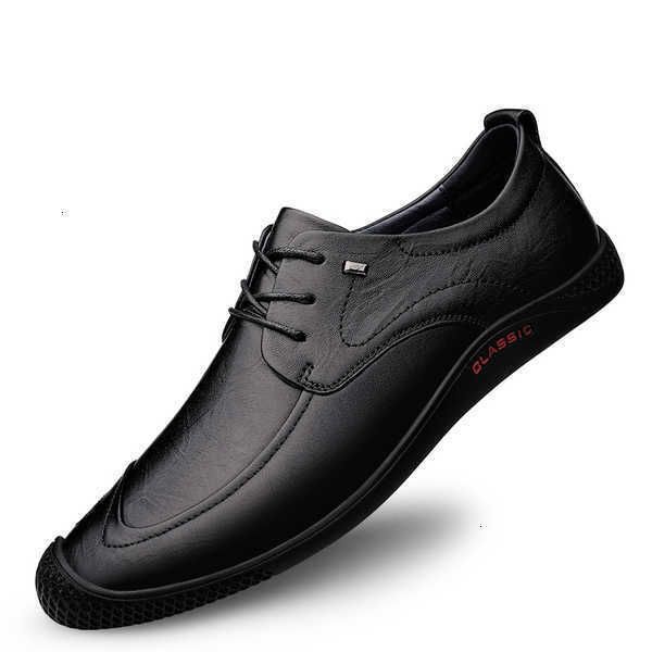 

tangzuo 21032 lace up casual leather sho, 120 , 36-46,, Black