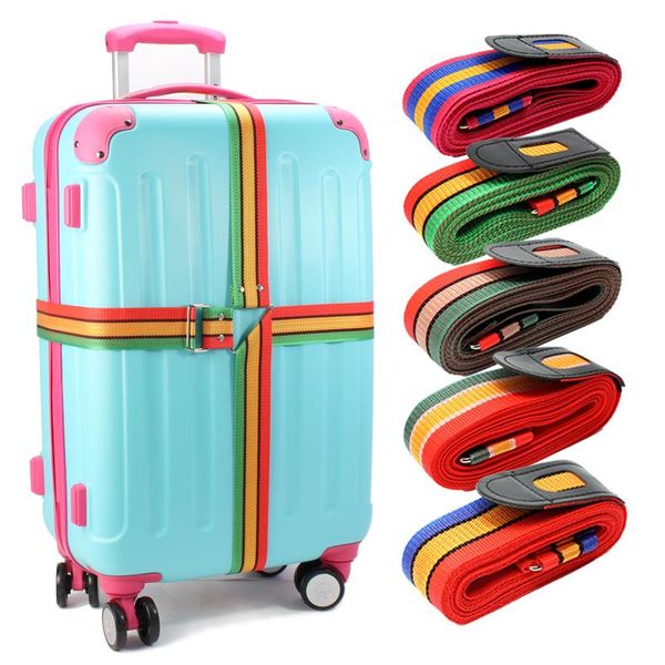 

toiletry kits 1pcs minorder rainbow travel cross luggage suitcase strap safe belt 4m baggage band name tag