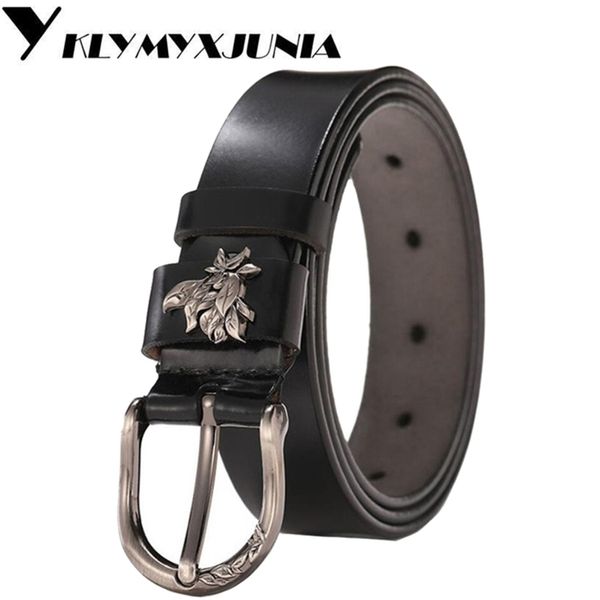

yklymyxjunia women leather belt width:2.8cm,95-110cm 220210, Black;brown