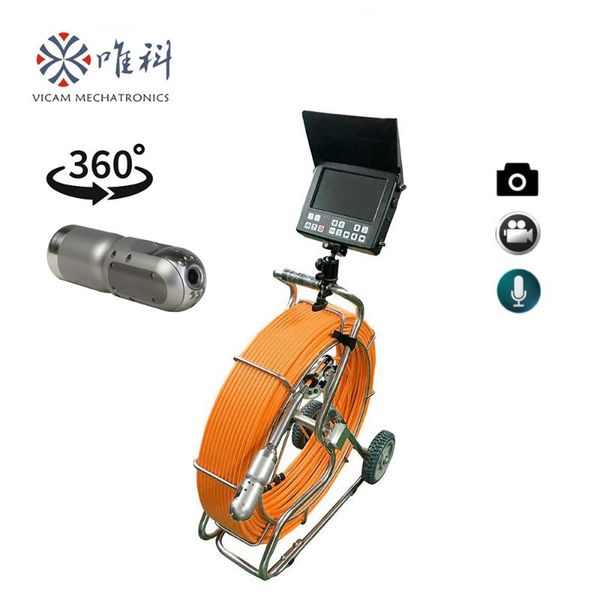 

cameras vicam 360 degree rotation dvr recorder camera 120m pipe sewer inspection video drain system