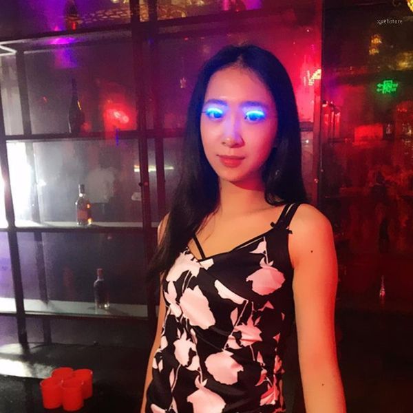 

glowing eyelashes luminous false waterproof fake for party costume1