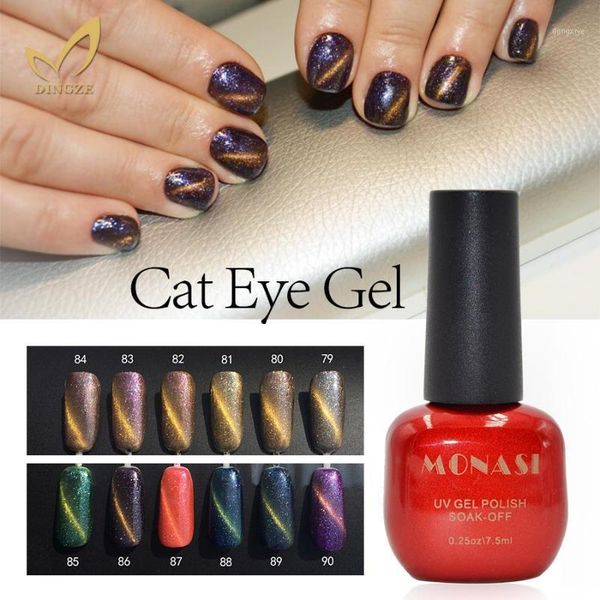 

cat eye nail art manicure gel semi permanent 3d effect lacquer soak off magnetic uv varnish1, Red;pink