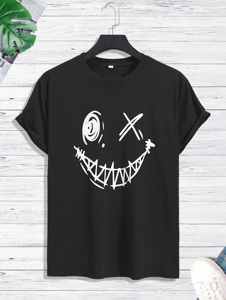 

men expression print tee 406i#, White;black