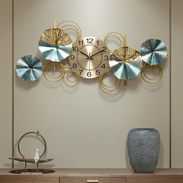 

wall clocks gold oversized clock silent unique art fashion luxury simple nordic zegar na sciane home decor de50zb