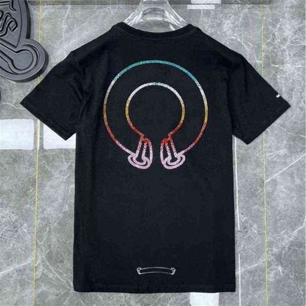 

ch classic summer designer t shirts chromes short sleeves letter horseshoe sanskrit cross print sweatshirts t-shirts woman loose tees 3mck, White;black