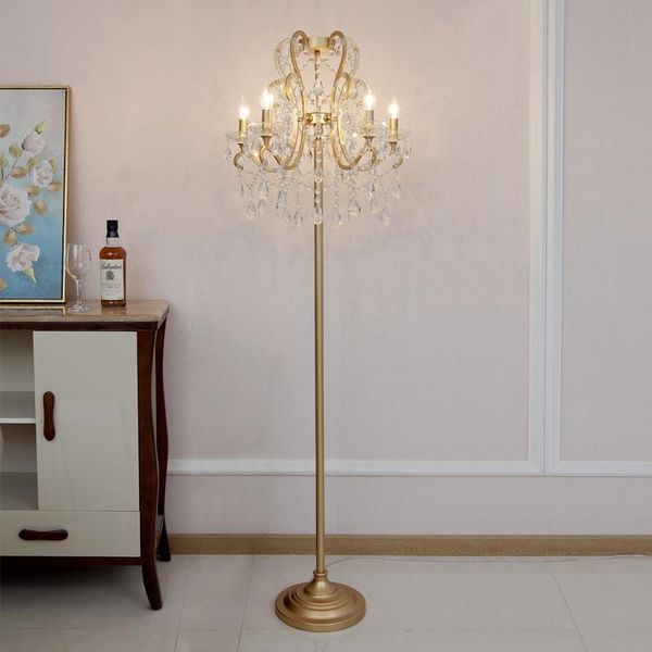 

floor lamps 2021 modern crystal lamp for living room bedroom indoor decoration led gold light creative branches modeling