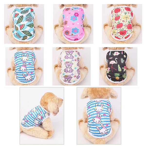 

factory new dog summer vest thin pet printed fadou teddy