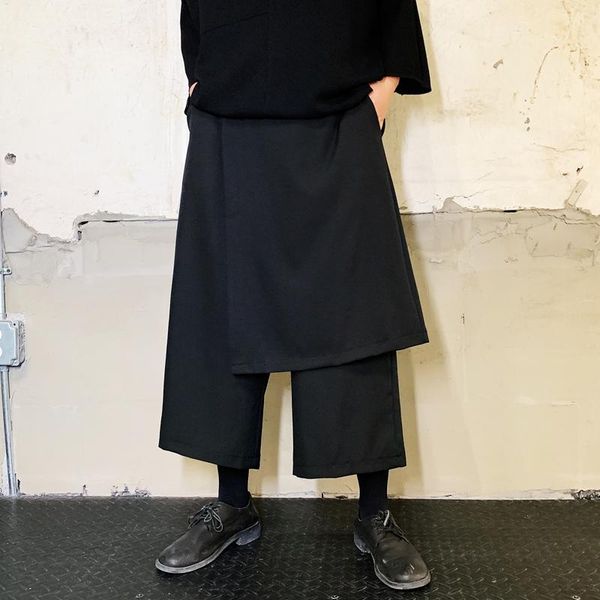 

men's pants retro black men patchwork harem hiphop loose trousers fashion mens casual wide leg hombre pantalon