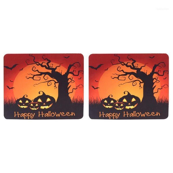 

2pcs pumpkins rubber halloween computer accessory mouse mat pad lapsupplies for store dorm study11