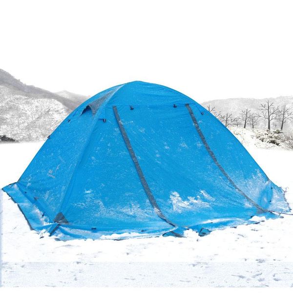 

camping tent double-layer aluminum pole wind and rainproof with snow skirt field tents outdoor camp furniture
