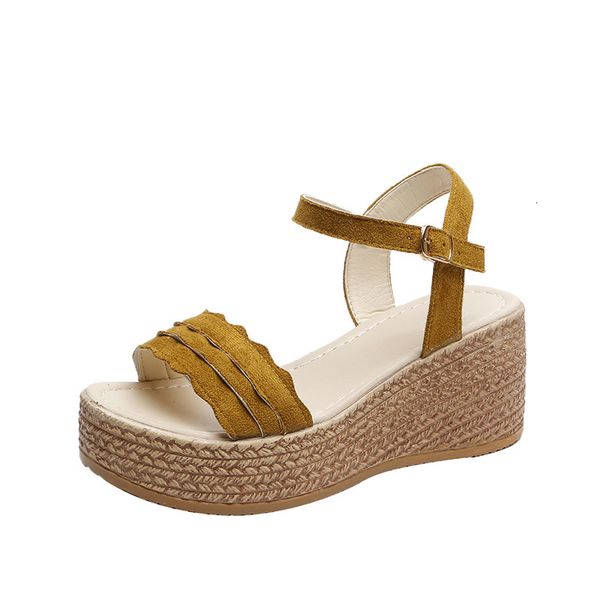 

sandals style platform wees female fashion casual buckle women shoes classics front rear strap sandals, Black