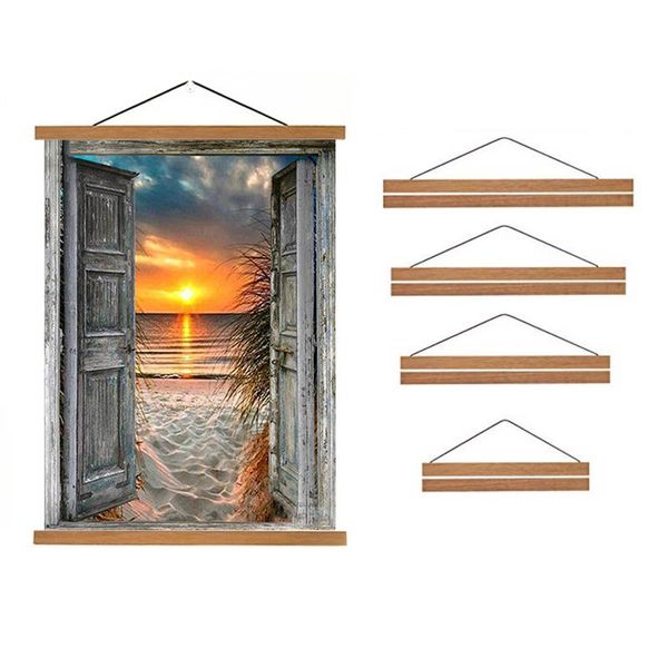 

frames magnetic wood hanging scrolls solid frame favorites po family baby canvas painting poster teak pine diamond kit 50cm