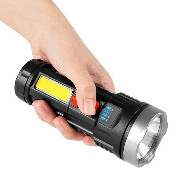 

flashlights torches ultra-small led built in battery +cobe lamp bead waterproof pen light portable for outdoor emergency