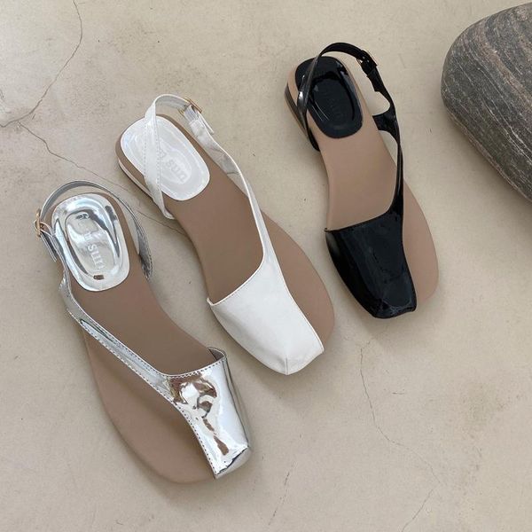 

sandals fashion womens shoes 2021 square toe flat summer heels flip flops platform luxury comfort without low girls corrective b, Black