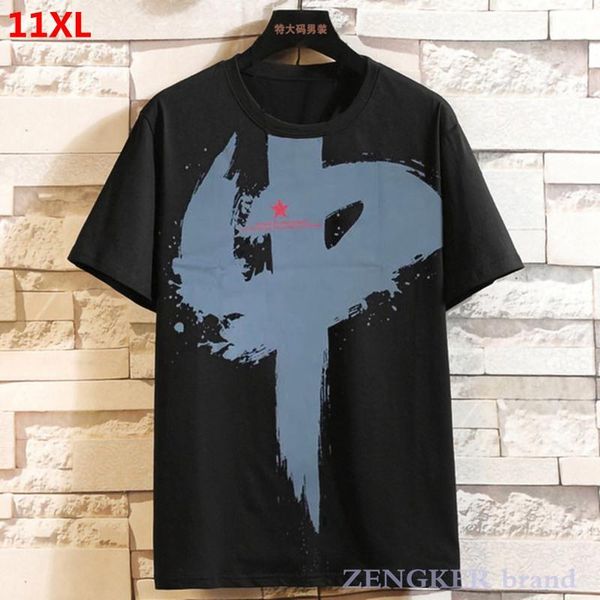 

oversized men's casual summer plus size short-sleeved t-shirt printing loose thin 9xl 10xl 11xl t shirt graphic t-shirts, White;black