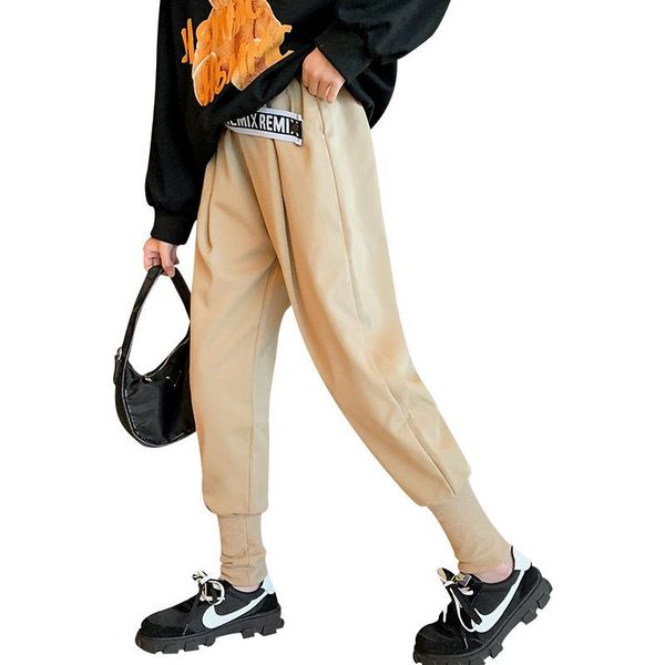 

trousers 2021 spring autumn kids girl pants teen girls casual harem black khaki elastic waist childrens long 6 8 10 y, Blue