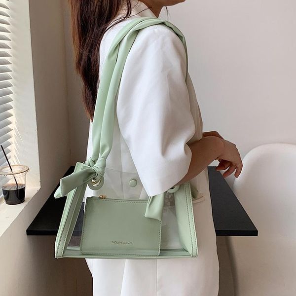 

evening bags luxury simple casual transparent texture one-shoulder underarm small bag female summer 2021 korean fashion trendy jelly