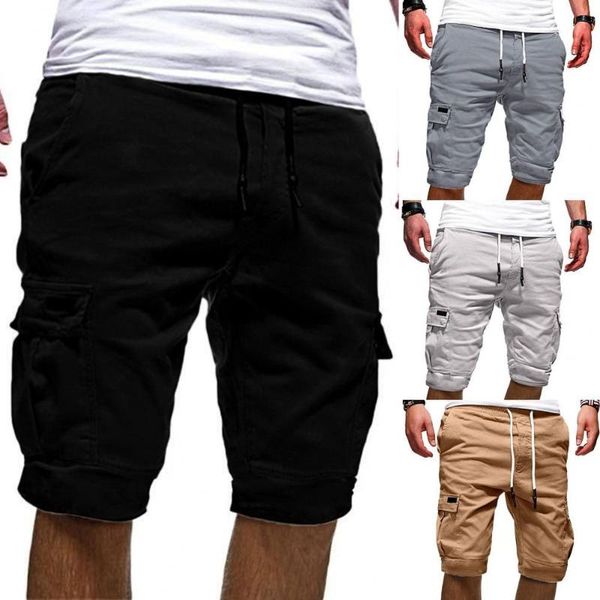 

men's shorts casual loose solid color skin-friendly mid rise, White;black