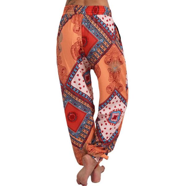 

quick-drying pants women casual plus size print elastic waist drawstring straight loose long training gym leggings women's, Black