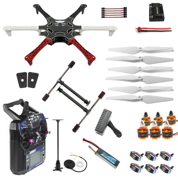 

drones rc drone multicopter 6-axle aircraft kit f550 hexa-rotor air frame gps apm2.8 flight control flysky fs- f05114-aw