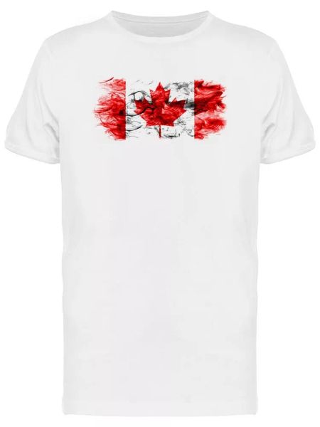 

canada smoky flag men's tee -image by shutterstock, White;black