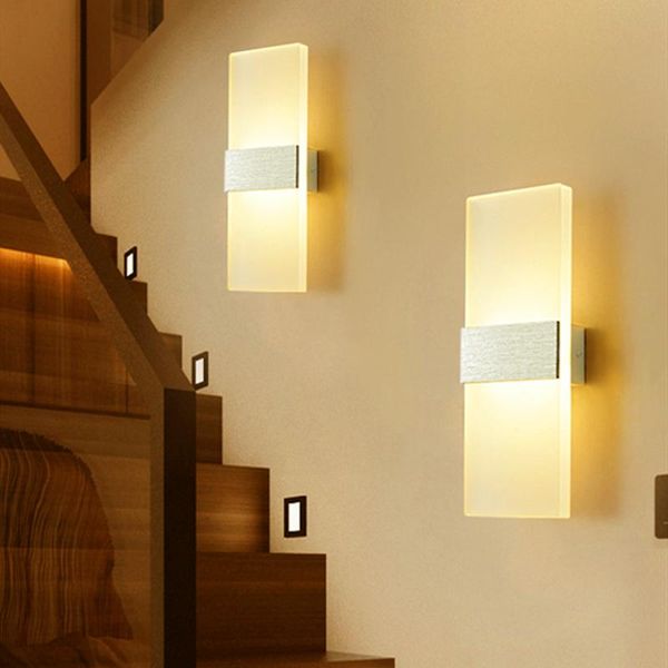 

wall lamp [dbf]acrylic 6w 12w led light up &down ac220v stair bedside bedroom reading porch decoration