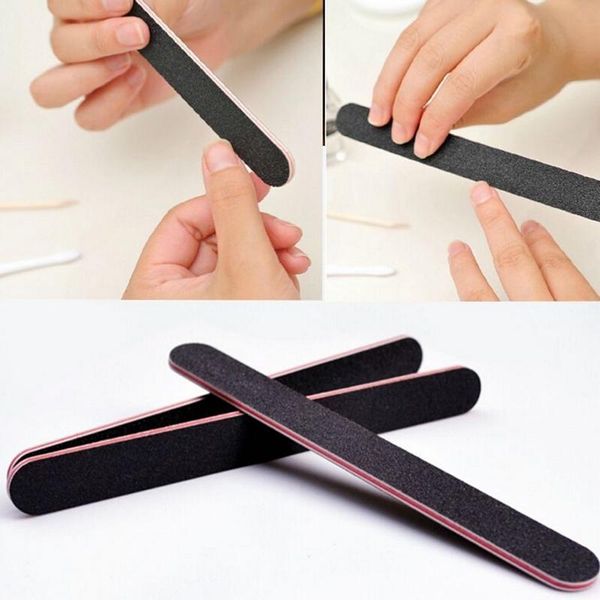 

nail art kits 1 pcs black double sided manicure sanding file buffer grits 100/180