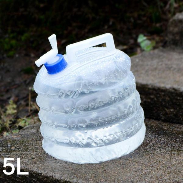 

collapsible water container buckets 5l camping storage carrier jug outdoor bags
