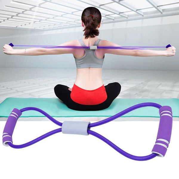 

yoga gum fitness resistance exercise 8 word chest expander rope workout muscle trainning pull bands