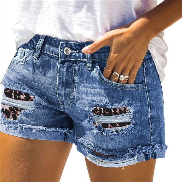 

fashion ripped high waisted denim women shorts vintage hole summer casual pocket short jeans female woman, White;black