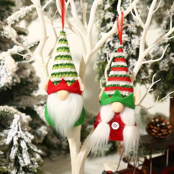 

christmas decorations decoration ornaments xmas gift plush doll antlers faceless tree hanging for 2022