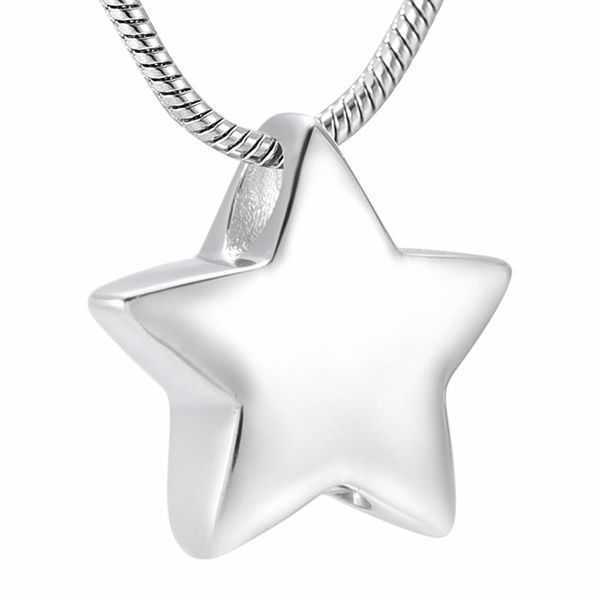 

pendant necklaces memorial jewelry small star charm cremation urn ashes necklace 316l grade, Silver